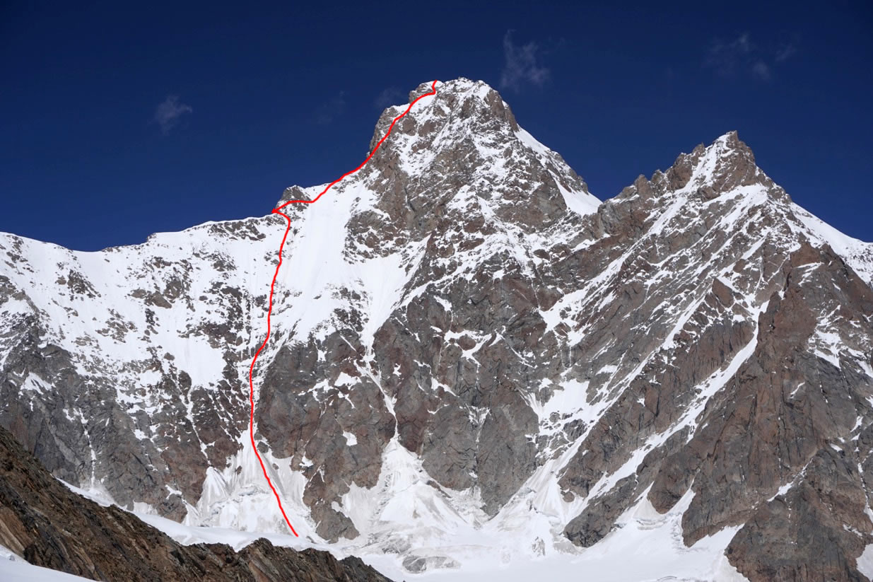 маршрут Pneuma на вершину горы Браммах II (Brammah II, 6425 метров)