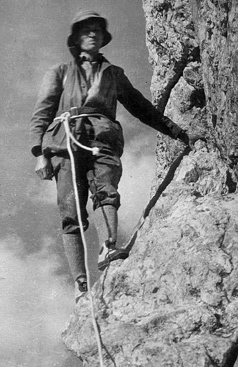 Обвязка альпиниста в начале ХХ века