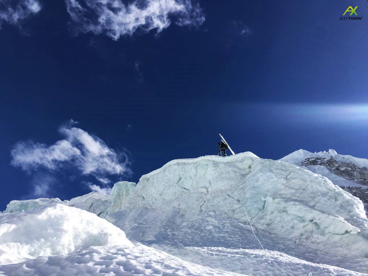 Ледопад Кхумбу зимой. Фото Алекса Тикона, январь 2017