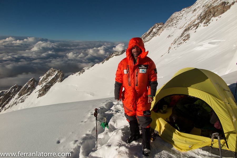 Ферран Латорре (Ferran Lattorre) в четвертом высотном лагере на Нангапарбат