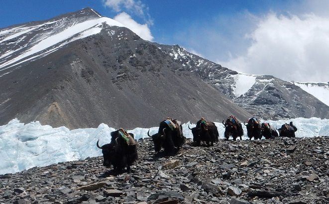 восхождение на северное седло Эвереста на отметку 7300 метров