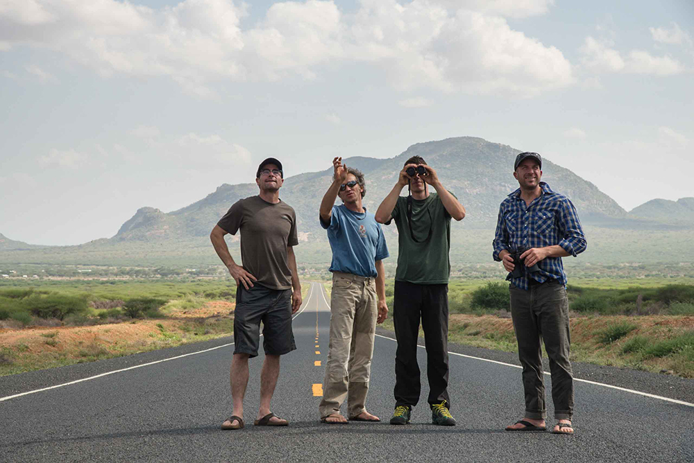 Алекс Хоннольд (Alex Honnold), Цедар Райт (Cedar Wright) и Мори Бридвел (Maury Birdwell) в Кении.
