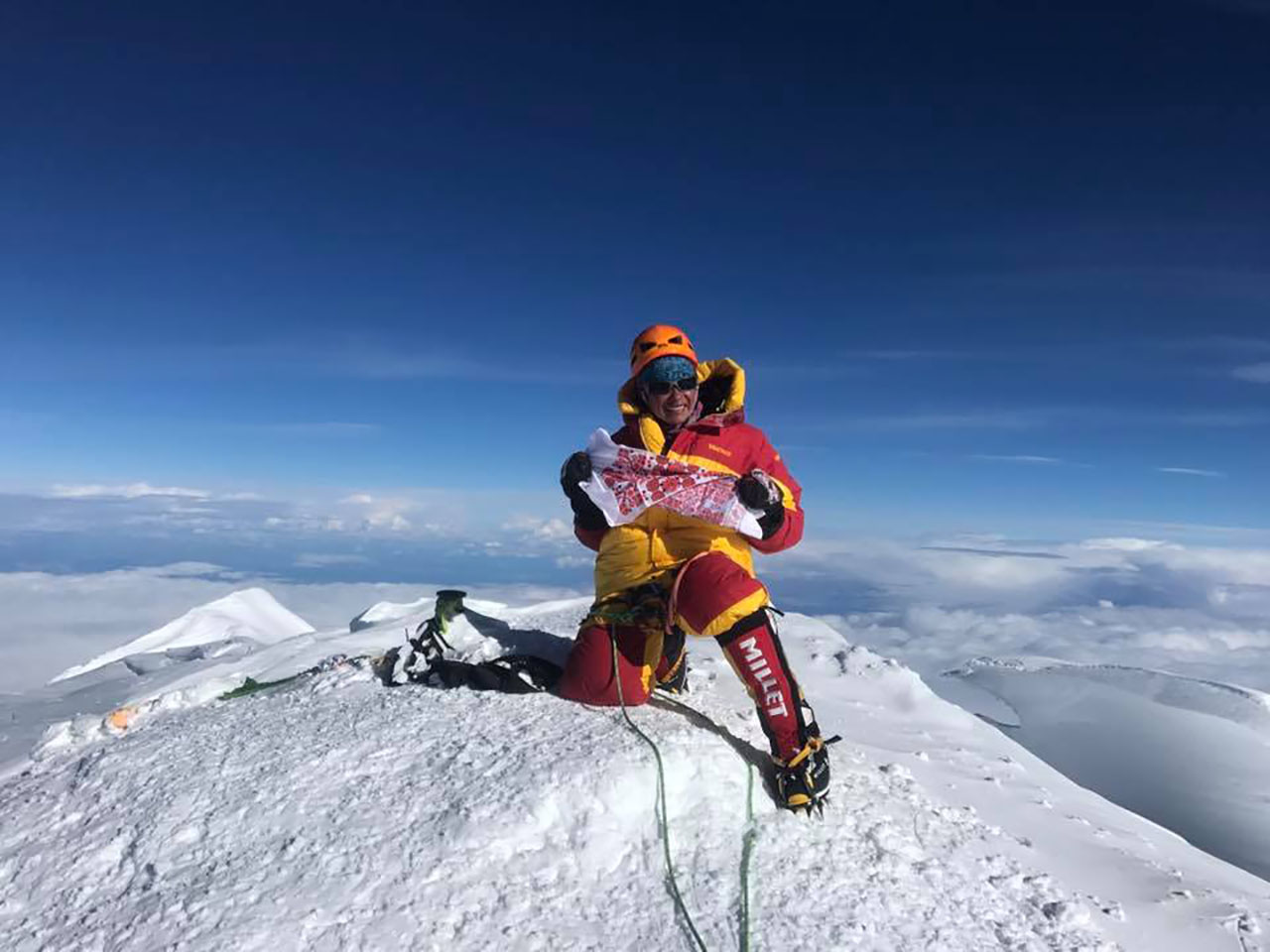 Татьяна Яловчак на высочайшей вершине Северной Америки - горе Денали.