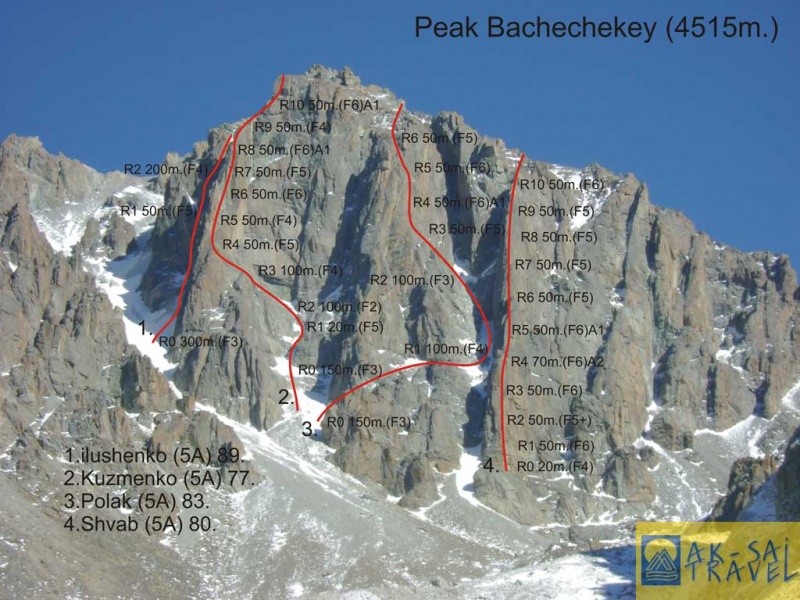 пик Байчечекей (4516 метров)