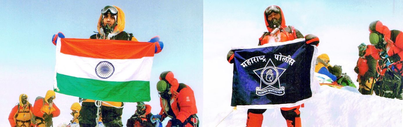 Динеш (Dinesh Rathod) и Таракешвари Ратход (Tarakeshwari Rathod) якобы на вершине Эвереста, май 2016 года