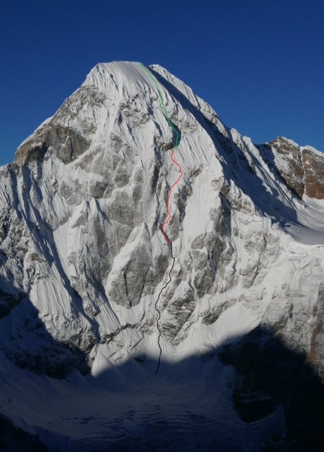 Маршрут "Peine plancher" с разбитием по дням. по северо-восточной стене горы Пандра (Pandra, 6700 м) в Гималаях. Фото Pandra 2017 Expedition