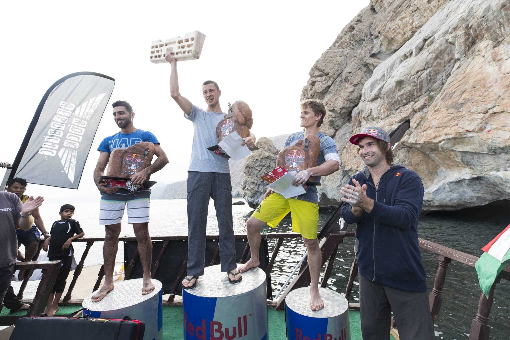Юрий Володько  - победитель первого скалолазного фестиваля Red Bull Psicobloc, который проходил в Диббе (провинция Мусандам, Оман).