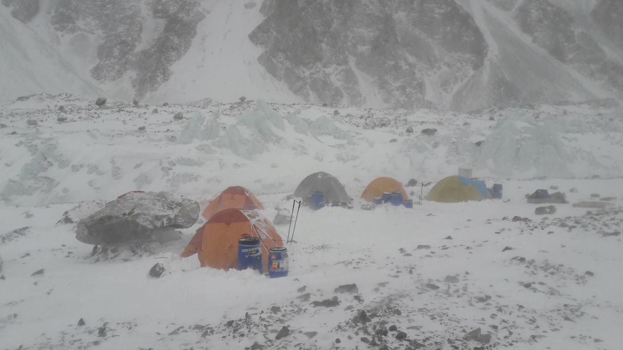 Базовый лагерь К2. Фото полькой экспедиции, январь 2018