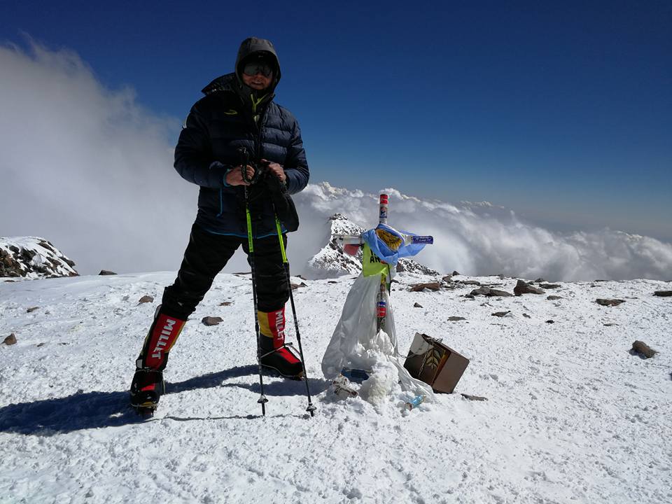 Александр Коваль на вершине Аконкагуа, январь 2018 года