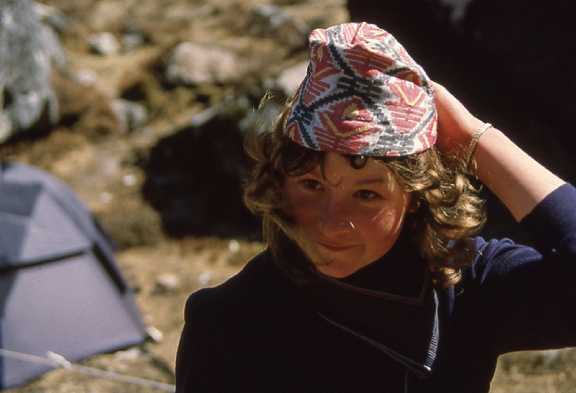 Элисон Харгривз (Alison Hargreaves) в Гималаях в 1986 году