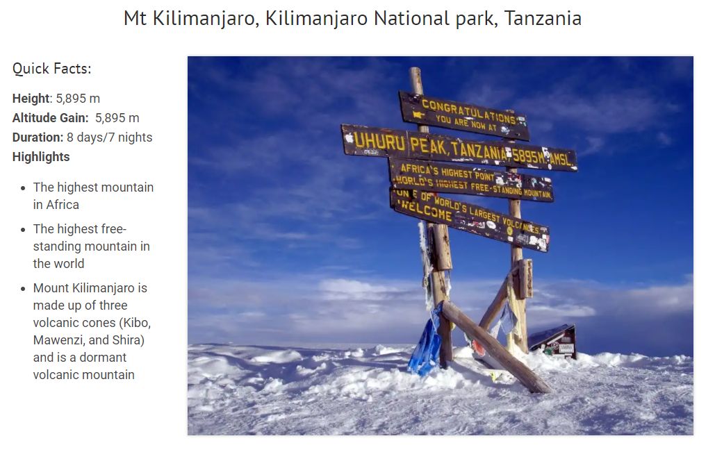 Килиманджаро ( Mount Kilimanjaro 5895 м)