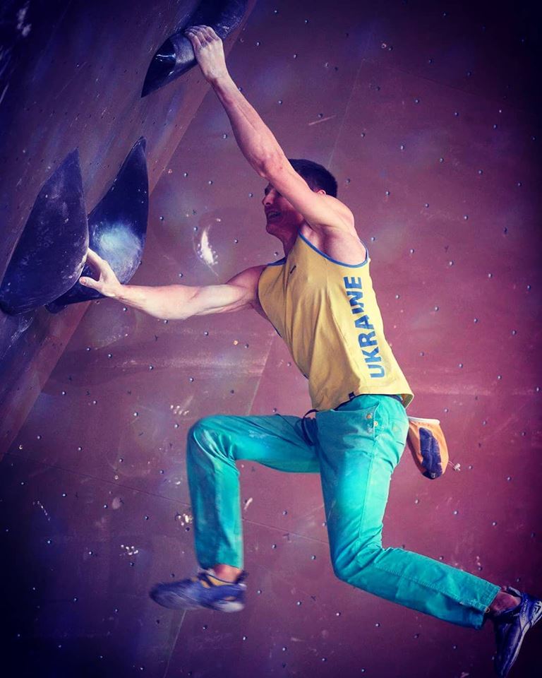 Сергей Топишко на первом этапе Кубка Мира по скалолазанию 2018