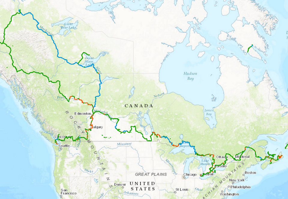 Трансканадский трейл (Trans Canada Trail). Маршрут "The Great Trail"