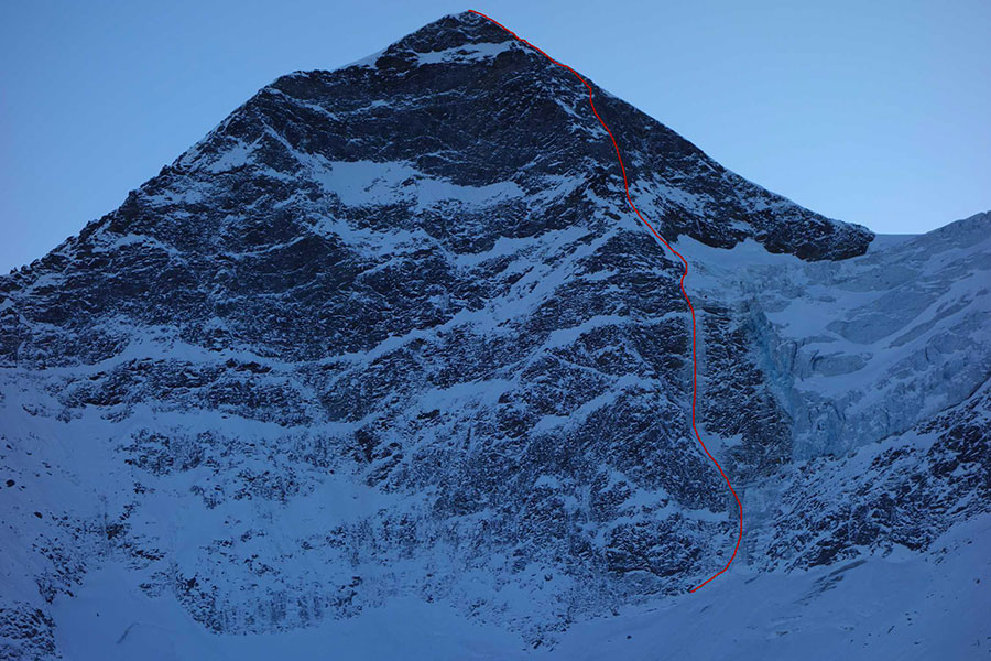 маршрут Russisches Roulette по северной стене австрийской горы Кристалванд (Kristallwand) высотой 3310 метров