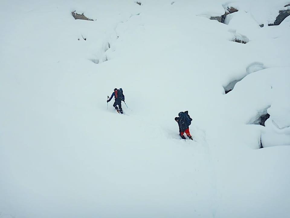 Даниэль Нарди (Daniele Nardi) и Том Баллард (Tom Ballard) вышли из базового лагеря на маршрут. февраль 2019. Фото Daniele Nardi
