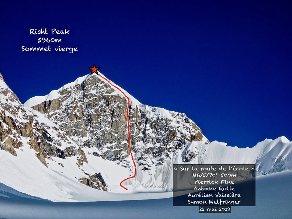 Первый маршрут на вершину пика Ришт (Risht Peak) выстой 5960 метров, что расположен в конце одноименной долины в Пакистане.
