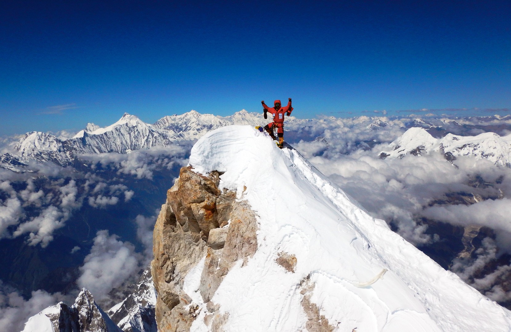 Данило Каллеражи (Danilo Callegari) - один из немногих альпинистов, который достиг истинной вершины Манаслу в 2016 году. Фото Danilo Callegari