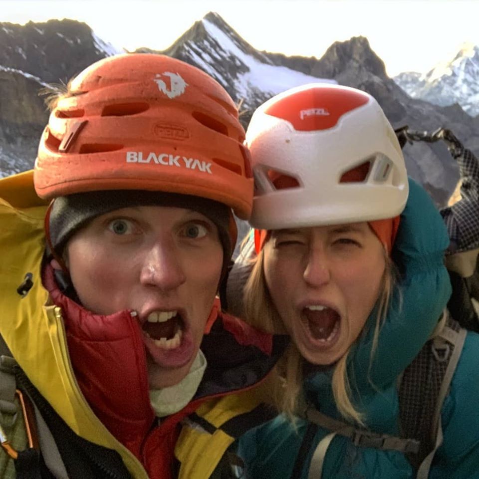 Йошт Кобуш (Jost Kobusch) со своей подругой Джени во время тренировочного восхождения в Альпах перед зимней экспедицией на Эверест