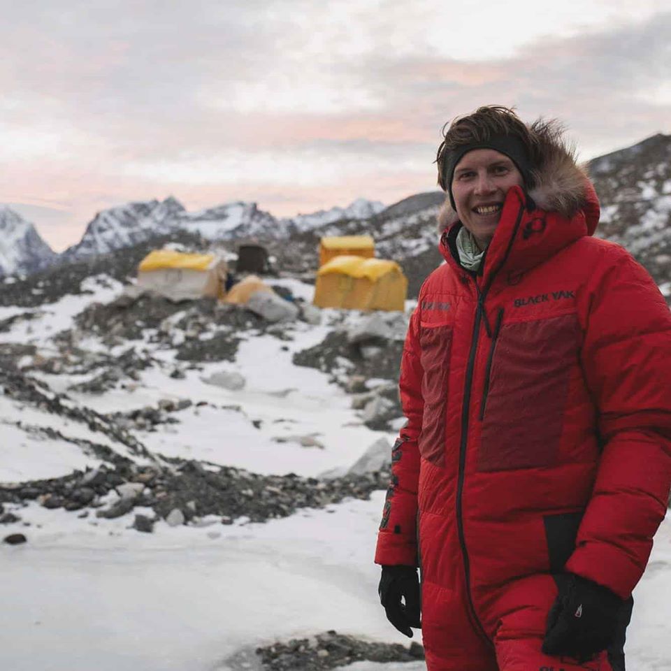 Йошт Кобуш (Jost Kobusch) в базовом лагере Эвереста