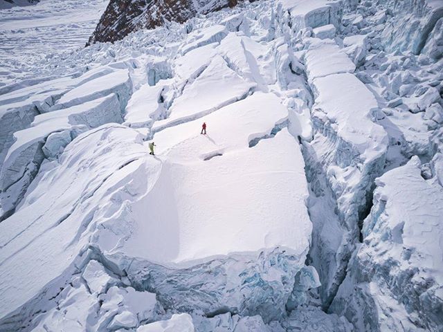 третий день работы на леднике Гашербрум. Фото Simone Moro, Tamara Lunger