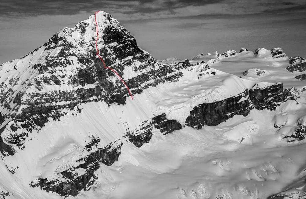 первое восхождение на огромную Восточную стену горы Форбс (Mt. Forbes, 3612 м) в Канадских Скалистых горах