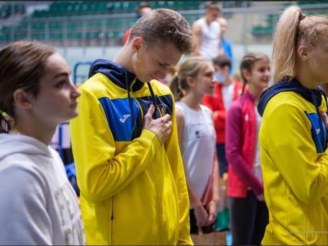 Сборная Украины на молодежном Кубке Европы по скалолазанию в Тарнове. 2020 год
