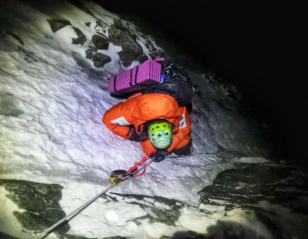 Магдалена Гошковска (Magdalena Gorzkowska) в попытке восхождения на вершину К2. 2 февраля 2021 года