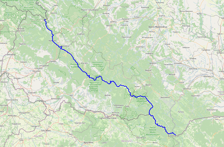 маршрут прохождення по найдовшому та найскладнішому гірському маршруті в Україні 