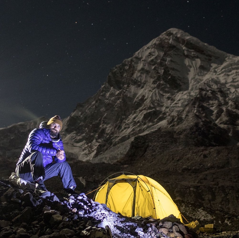 Дава Стивен Шерпа в базовом лагере Эвереста, за 65 дней до начала запланированного восхождения. Фото Dawa Steven Sherpa 
