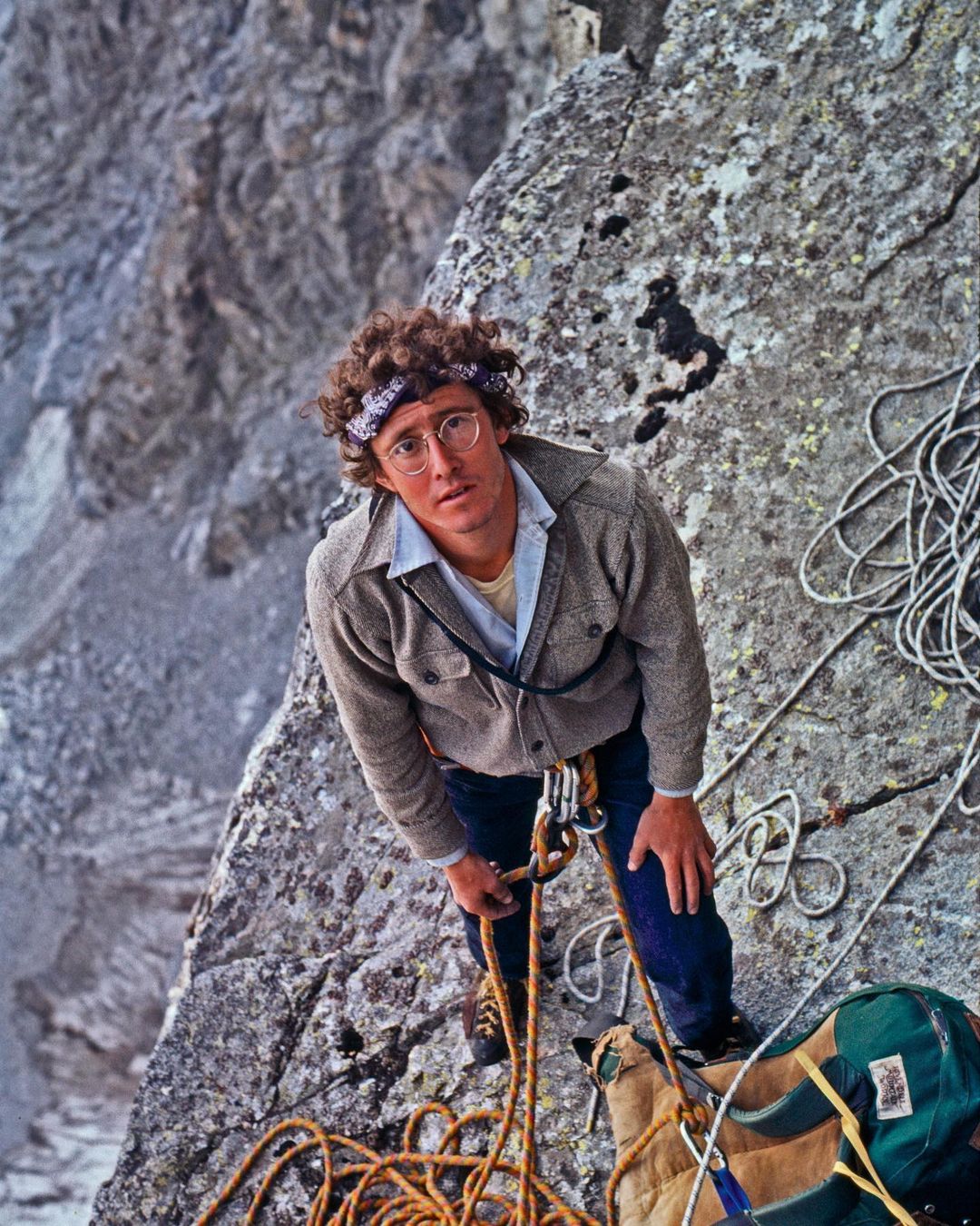 Дэвид Робертс (David Roberts) на хребте Бигхорн в Вайоминге. 1977 год. Фото Jon Krakauer