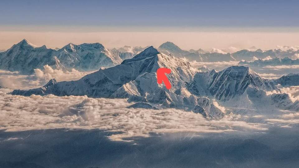 Отметка 6900 метров на горе Ракапоши - место аварии пакистанско-чешской команды
