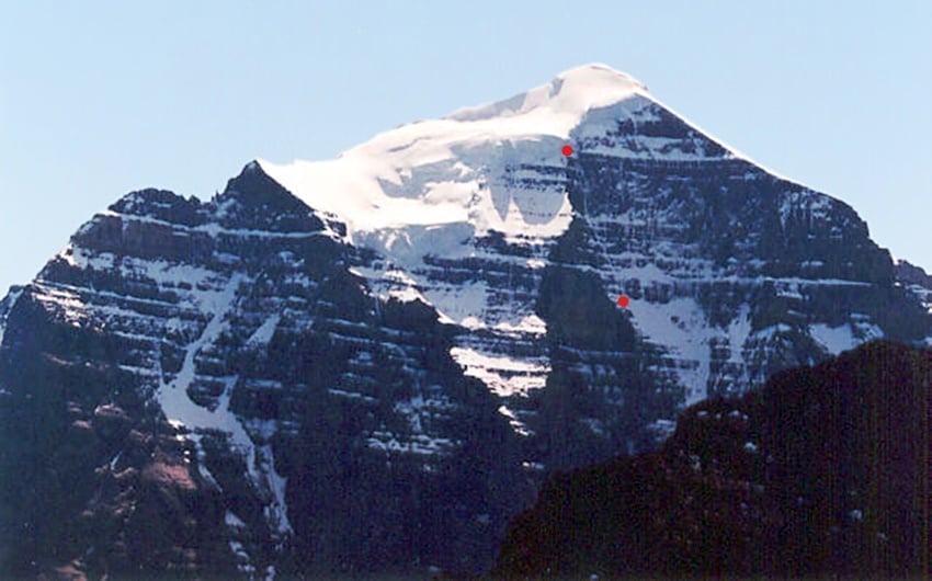 Северная стена горы Темпл ( Mount Temple) высотой 3544 метров - "Эйгер Скалистых гор"