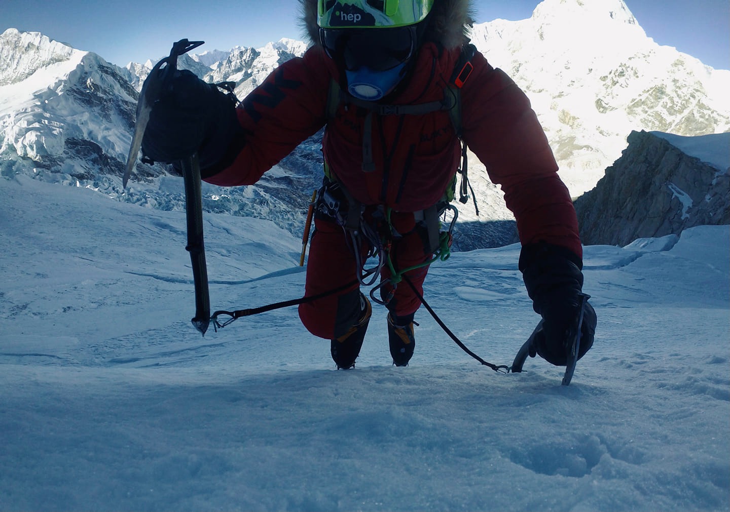 Йошт Кобуш (Jost Kobusch) на западном гребне Эвереста. январь 2022. Фото Jost Kobusch
