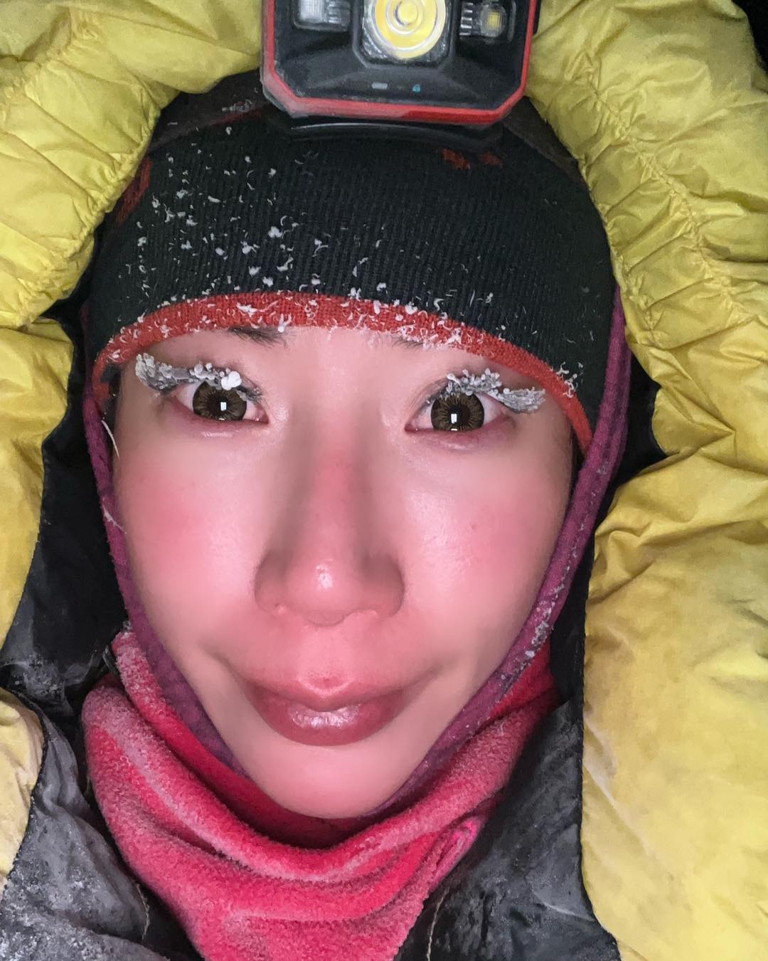 Грейс Цзэн (Grace Tseng) на склоне К2. февраль 2022