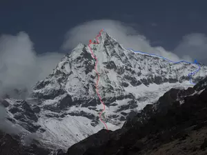 Испанские альпинисты совершили первое восхождение на юго-восточную стену горы Долма Кханг (Dolma Khang, 6332 м) в Непале
