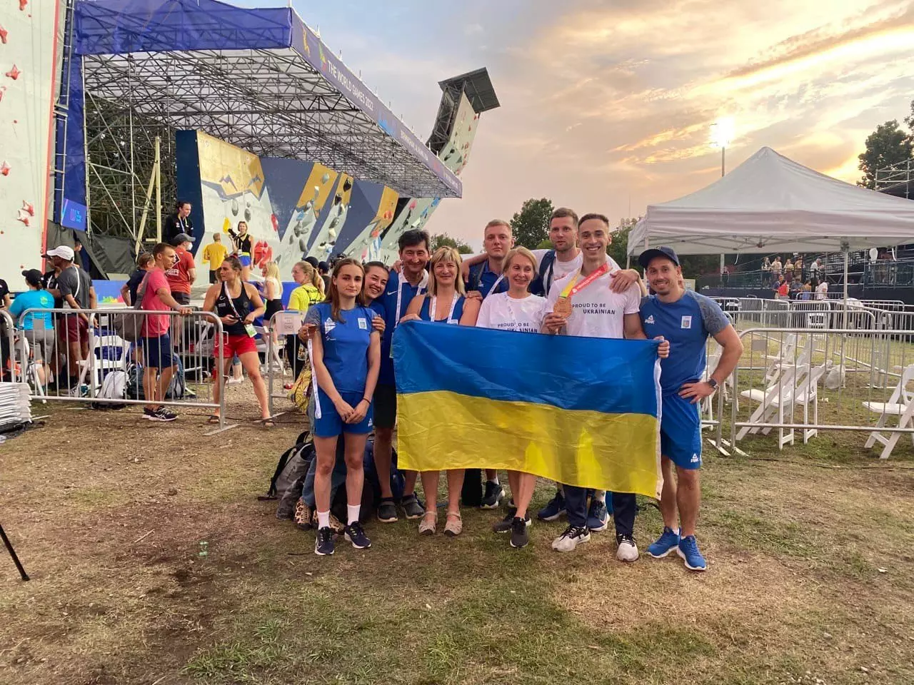 Українська команда на Всесвітніх Іграх 2022. Фото Федерація альпінізму і скелелазіння України