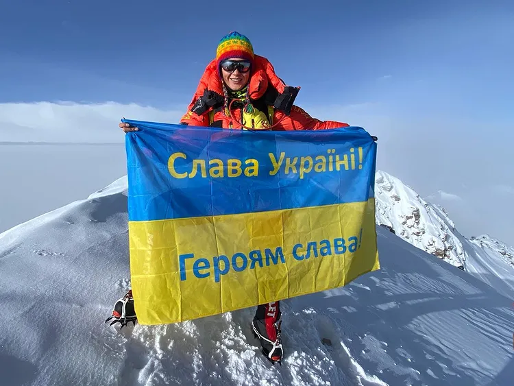 Антоніна Самойлова на вершині К2. липень 2022