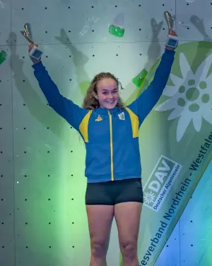 Харків'янка Ксенія Захарова здобула срібну медаль на чемпіонаті зі скелелазіння в Німеччині