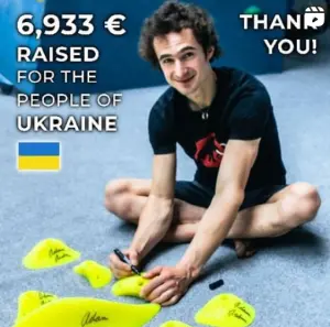 Адам Ондра зібрав для допомоги Україні майже 7000 євро!