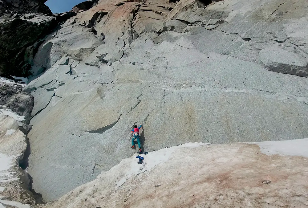 Філіп Бабіч (Filip Babicz) на старті сходження на Гранд Капуцин (Grand Capucin, 3838 метрів). Фото Michela Patriarca