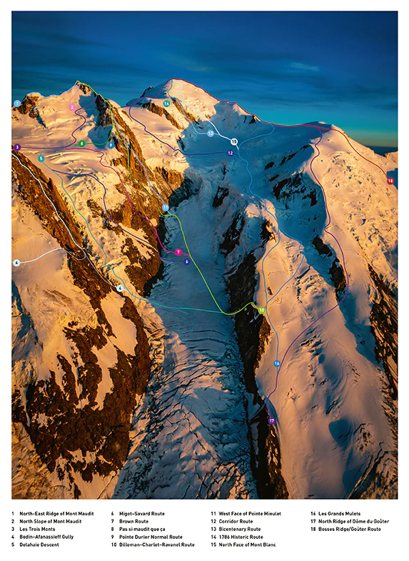 Стандартний маршрут на пік Aiguille de la République, гірської групи Егюй дю Шамоні (Aiguilles du Chamonix), Південна стіна під номером 17