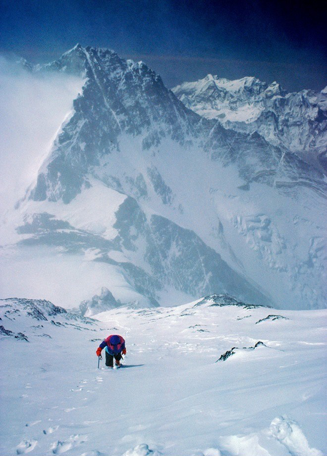 на новому маршруті північно-східною стороною Евересту - по стіні Кангшунг. Фото Ed Webster