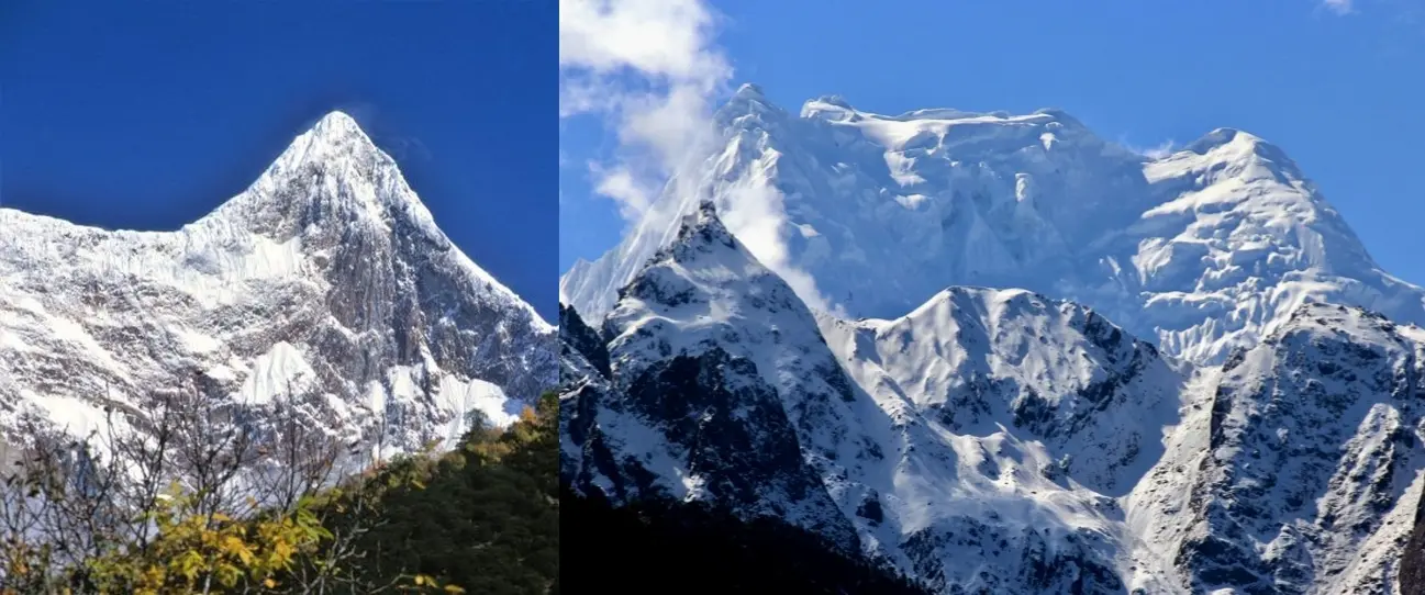 Намча Барва (Namcha Barwa, 7782 метрів) та Гіала-Пері (Gyala Peri, 7294 метрів). Фото: Sebastian Alvaro