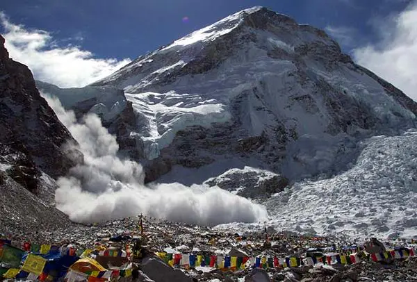 Лавина на Евересті від землетрусу