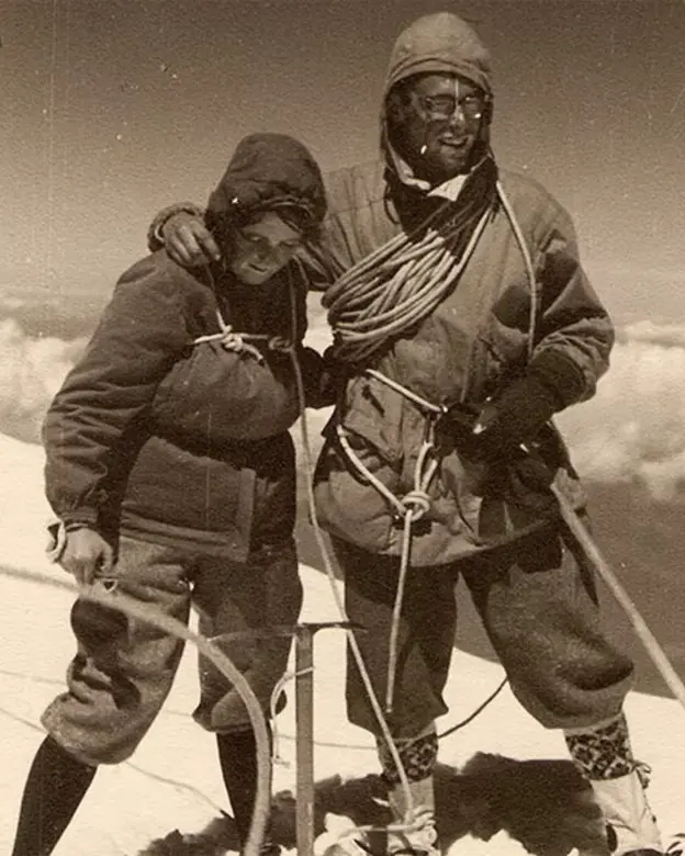 Подружжя Губер на вершині Монблану. 1953 рік