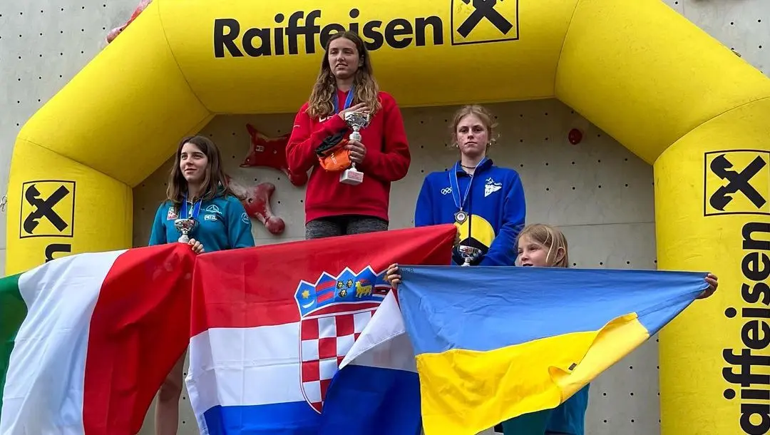 У групі А (U18) найвищу сходинку серед наших спортсменів зайняла Ксенія Горєлова (м. Краматорськ) - 3 місце.  Фото Ukraine Speed Climbing