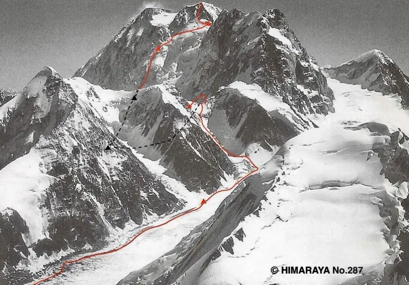 Японський маршрут по північній стіні Тіріч-Мір (Tirich Mir), заввишки 7708 метрів 