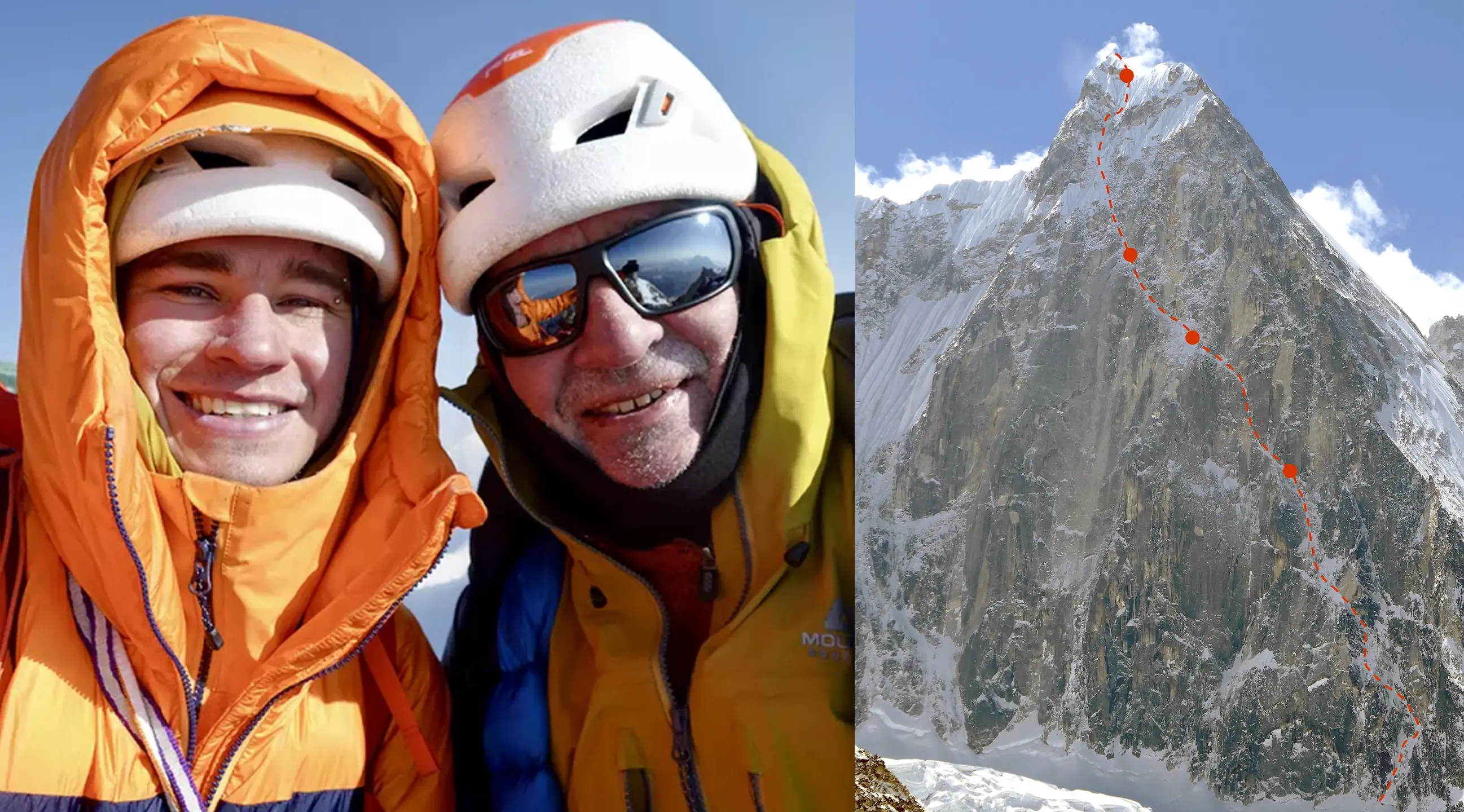 Пол Рамсден (Paul Ramsden) та Тім Міллер (Tim Miller). Маршрут під назвою "The Phantom Line" (1,300м, ED) проходить по північній стіні гори  Джугал Спайр (Jugal Spire / Dorje Lhakpa II, 6563 метрів) у Непалі