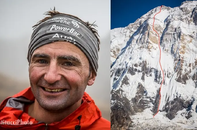  Улі Штек (Ueli Steck), Швейцарія, та його новий маршрут пройдений у соло-сходженні по південній стіні восьмитисячника Аннапурна (Annapurna South Face, 8091 м)