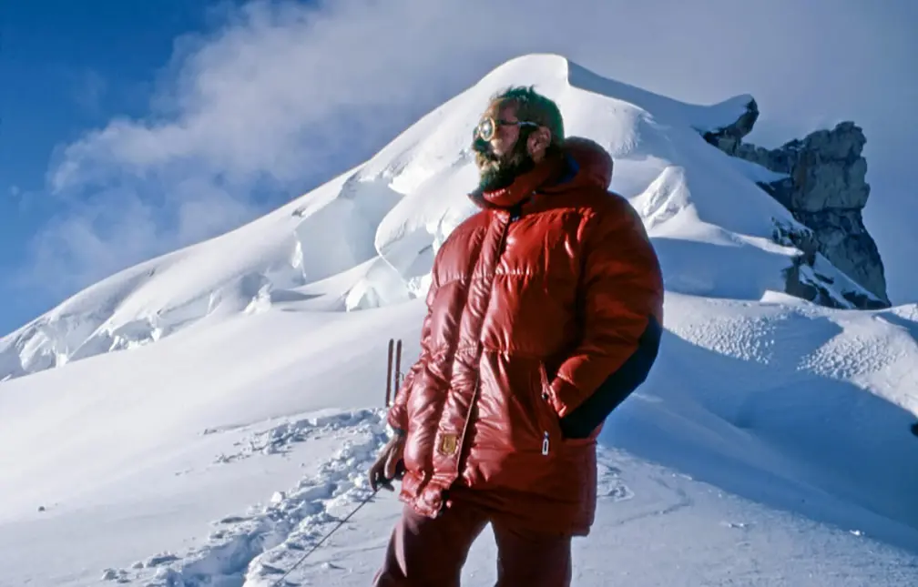 Ніколя Єгер (Nicolas Jaeger) на найвищій горі Перу - Невадо Уаскаран (Nevado Huascarán) в 1979 році. фото Nicolas Jaeger 